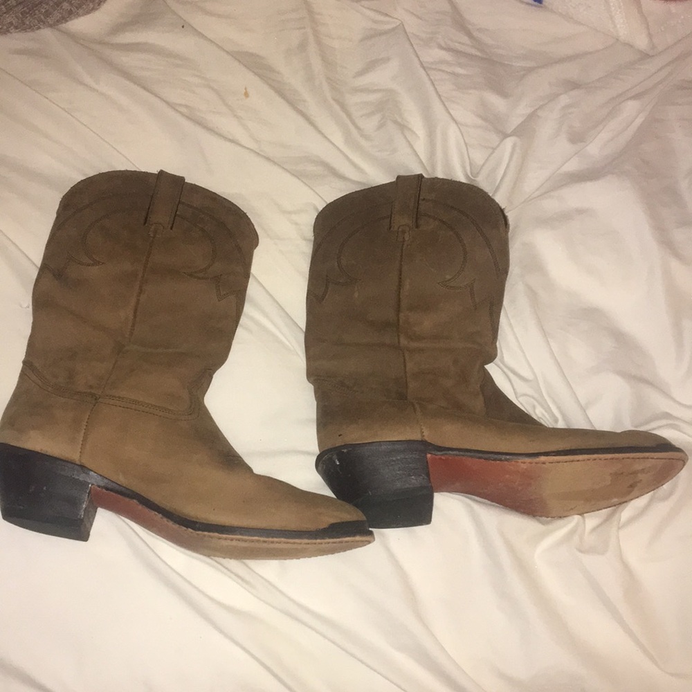 Brown cowboy boots